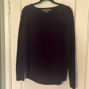French Connection eggplant long sleeve scoop neck pull over